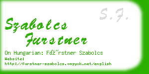 szabolcs furstner business card